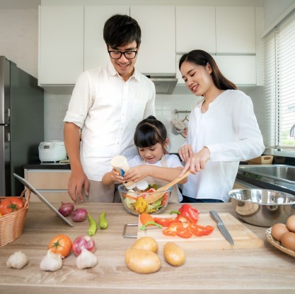 family cooking
