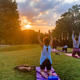 sunset yoga