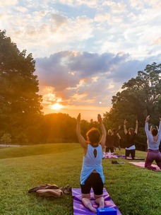 sunset yoga