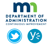 Continuous Improvement Social Media Badges – Twitter, Yammer, MNCI Logo