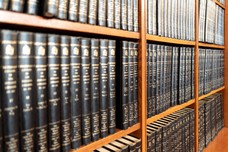 Bookshelf of law books