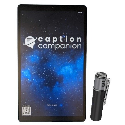 Caption Companion tablet and smartmic