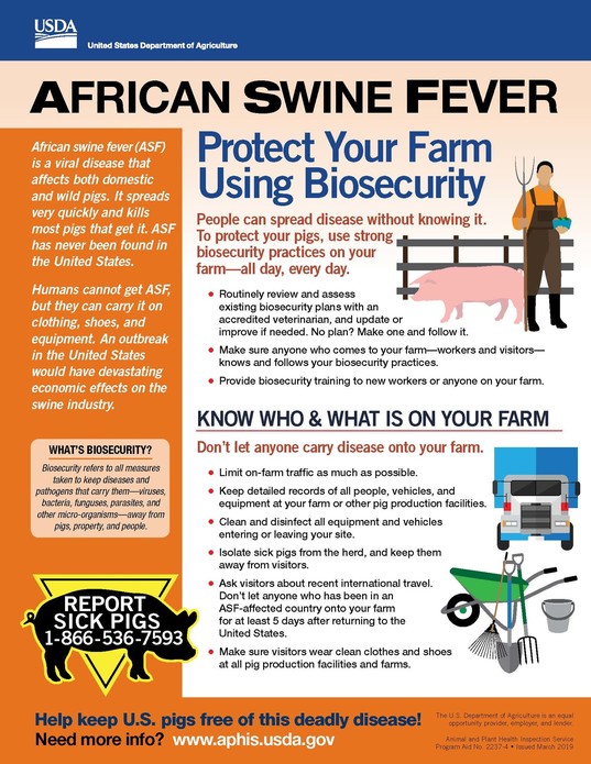 ASF biosecurity flyer