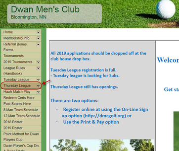 Dwan Thursday Men's League 