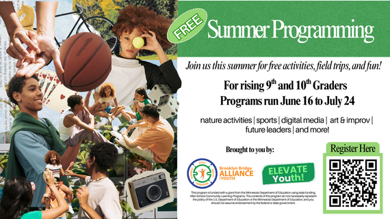 Elevate Youth! Summer Programming Banner