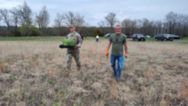 men in field