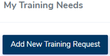 A graphic that reads "My training needs" and "add new training requests".