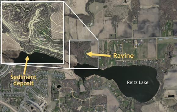 Map of Reitz Lake ravine