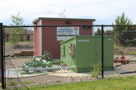 Waconia stormwater reuse station next to retention pond