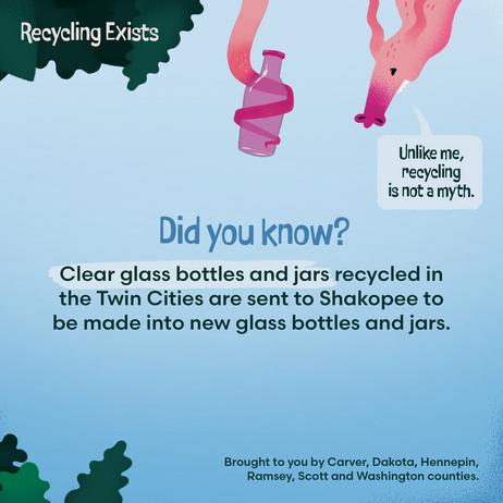 Recycling exists in Minnesota with glass bottle recycling 