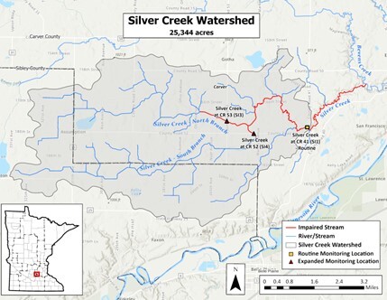 Silver Creek watershed boundaries