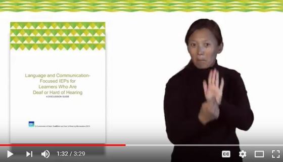 Still frame from the IEP Discussion Guide Webinars announcement featuring Sunny Brysch.