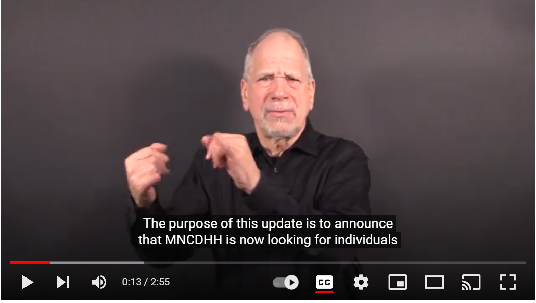 Still frame from the ASL video about Interpreting Forward Recruitment