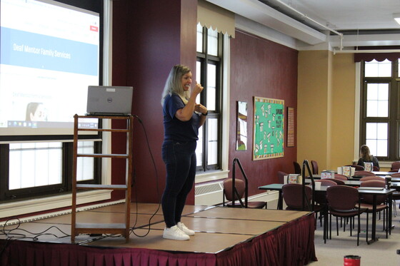 Danelle Gournaris presenting