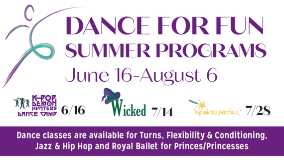 Dance for Fun summer programs | June 16-Aug. 6 | Register today