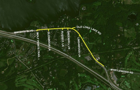 CenterPoint Energy's Map of 2018 Wayzata Boulevard Construction