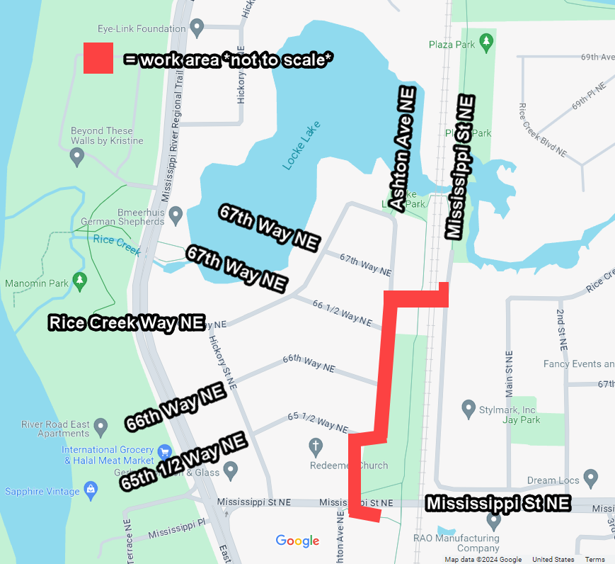 CNP Map of Mississippi St NE