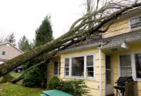 storm damaged home