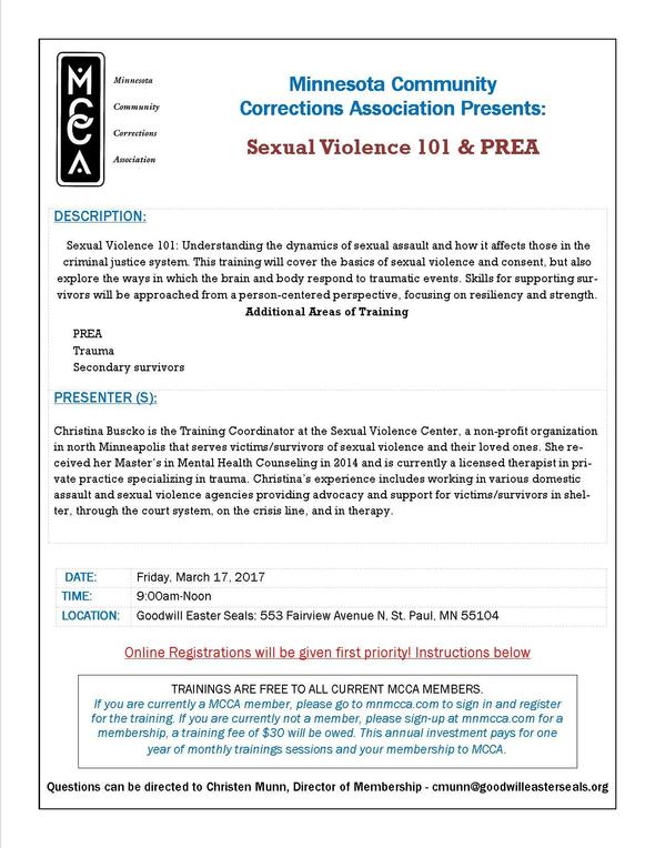 MCCA Sexual Violence