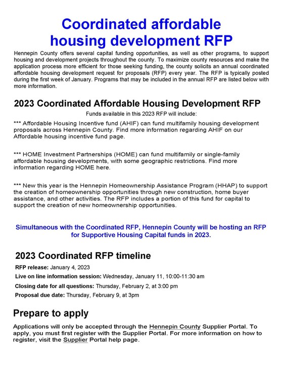 RFP Housing