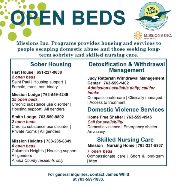 Missions Open Beds