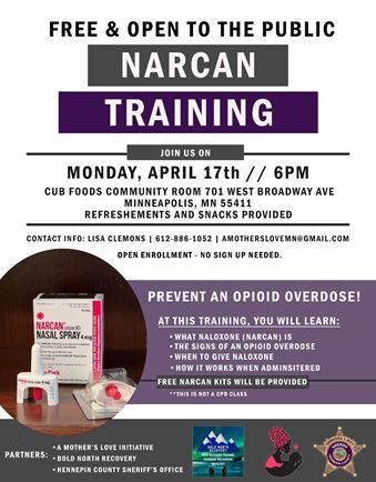 Narcan Training Cub Foods West Broadway MSP