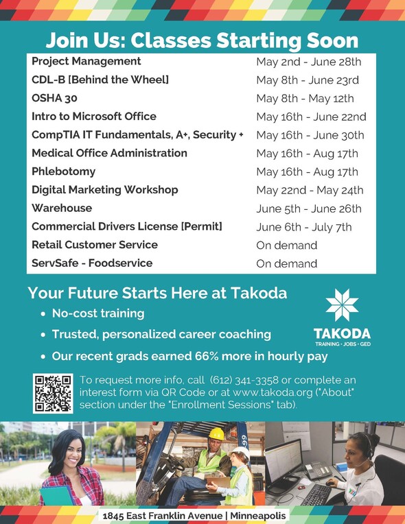 Takoda Classes May-June