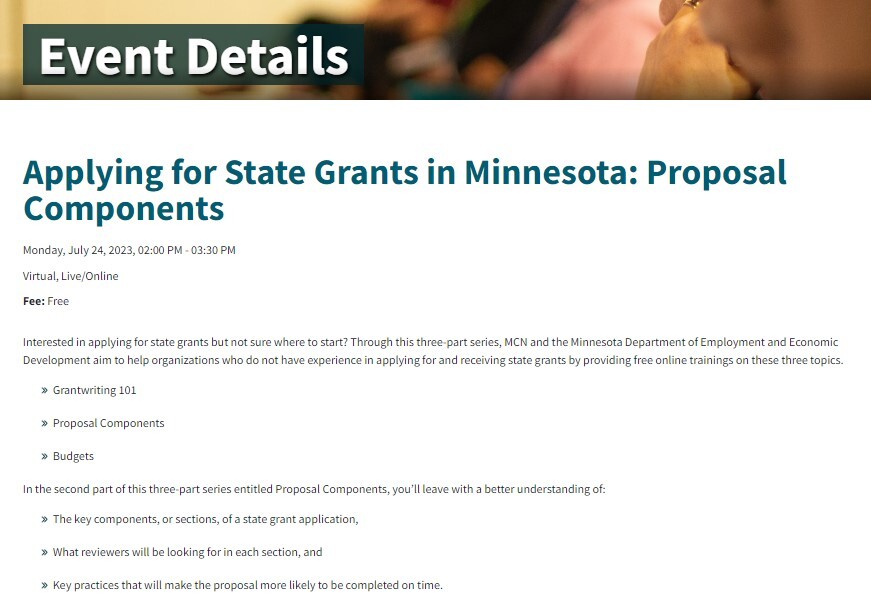 Class Applying for State Grants