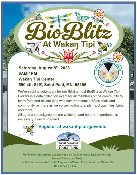Flyer with information on Bio Blitz event August 8, 2026