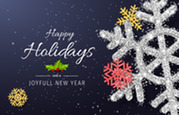 Turquoise Happy Holidays and Joyful New Year Vector Illustration. Happy holidays vector.