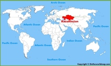 Kazakhstan on a map