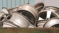 Aluminum wheels ready for recycling