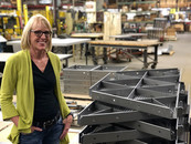 Traci Tapani, co-owner of Wyoming Machine, in Stacy, pictured on the manufacturing floor.