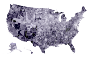 Map of the U.S. showing percentage of people leaving the labor force