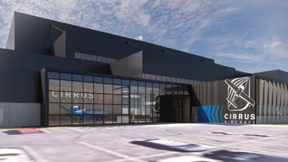 Rendering of Cirrus Aircraft project in Duluth
