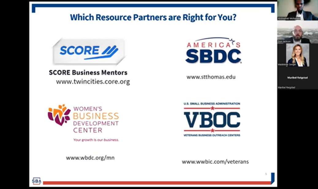 Screenshot of forum meeting