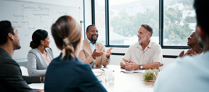 People at table collaborating