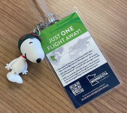 Snoopy Luggage Tag - Just ONE Flight Away!