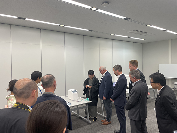 Arkray Demonstrating A1C Testing Device