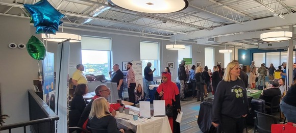 image of crowd at job fair
