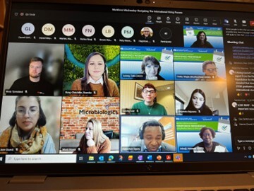 Screenshot of the November Workforce Wednesday virtual meeting