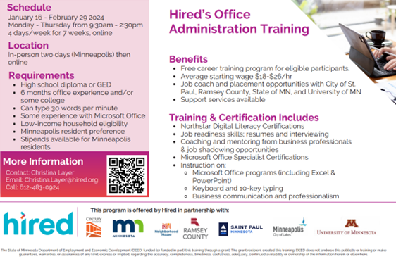 Hired's Office Admin Training - Jan 2024