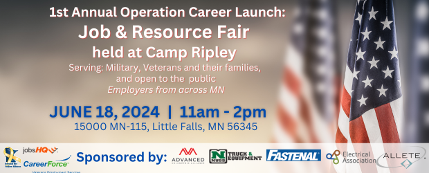 Camp Ripley Career Fair banner