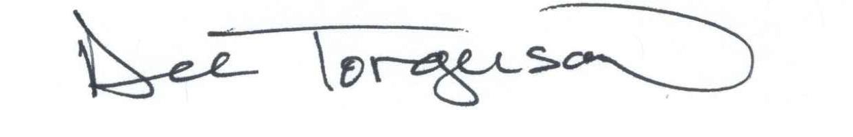Dee Torgerson's signature.