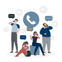 Phone call illustration