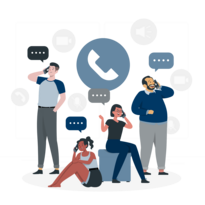 Phone call illustration