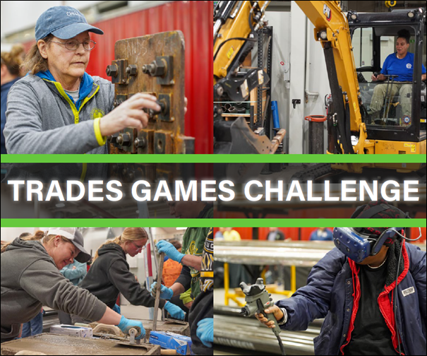 Women working in four different areas of the trades