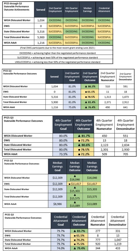 Performance PY25 Q3 Performance Outcomes