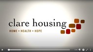 Clare Housing logo with text "Home, Health, Hope"