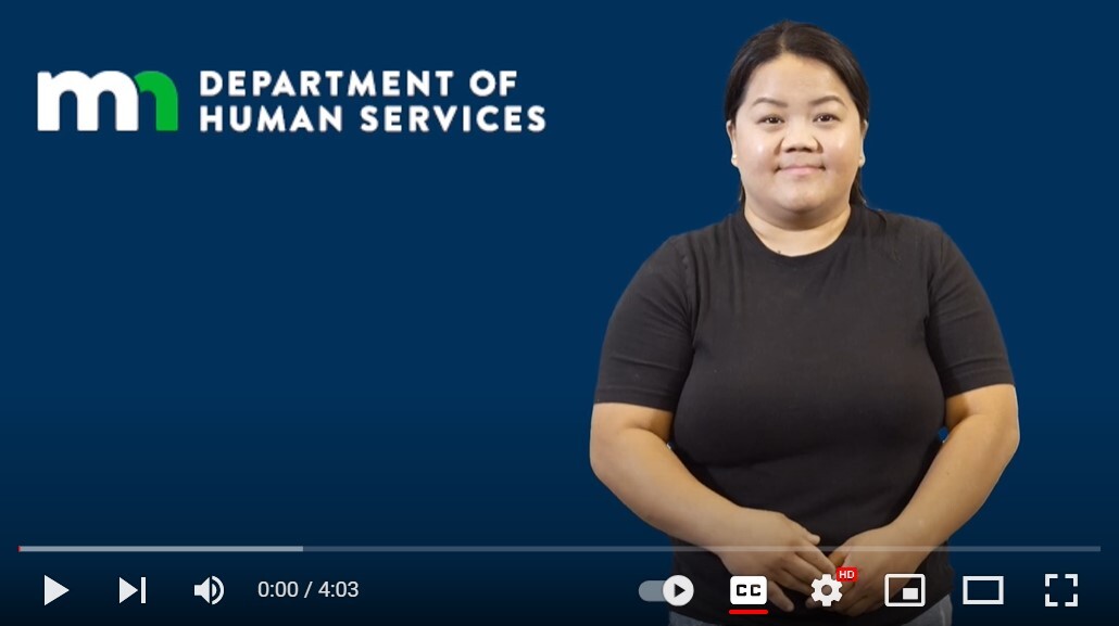 Minnesota Department of Human Services. ASL Social Security Specialist Mai Vang.